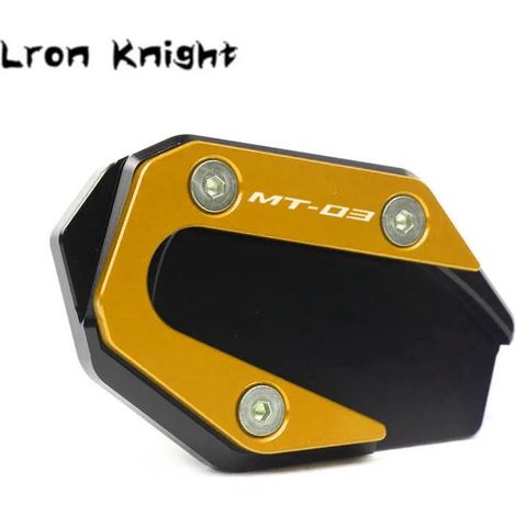 (MT-03 Or) Compatible avec YAMAHA MT-03 MT03 MT 03 25 MT-25 MT25 2015-2018 2017 Béquille latérale CNC, extension de béquille, plaque de support, maxpower (1/4)