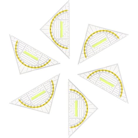 Anneome Lot de 6 règles mesure en plastique PP, légères et (1/5)