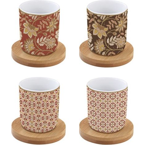 Geschenkset 4 Kaffeetassen 11 cl - Blumen der Träume - Easy Life