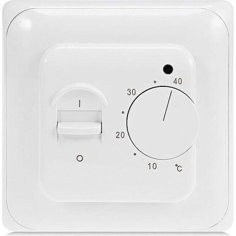 Manual Electric Room Thermostat for Underfloor Heating with AC 220V 16A Sensor, Mechanical Thermostat Controller for Underfloor Heating