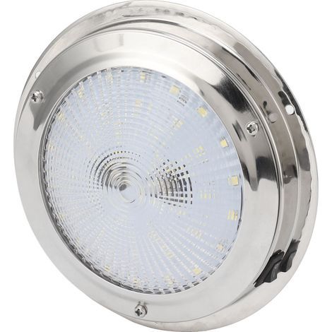 Plafonnier marin de 14 cm (5,5 pouces) avec 42 LED, étanche IP65, montage en surface, pour caravane, camping-car, bateau ou yacht. (1/5)