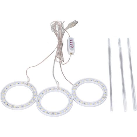 Réglette LED pour plantes d'intérieur, spectre complet USB, minuterie, variateur 5 niveaux, lumière rouge et bleue pour croissance (1/5)