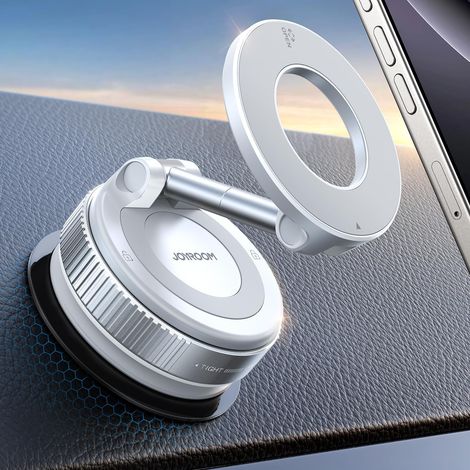 1 Support Téléphone Voiture Magnétique, Bras Métallique 360°, Ventouse Sous Vide, Pour iPhone Et Coque Magsafe