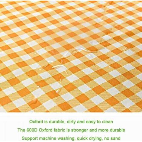 FENOPLASTICACouverture de pique-nique, tapis de plage moyen 100 x 150, imperméable et résistant au sable pour 3 à 4 personnes, épaisses et douces pour le camping, la randonnée, les voyages (1/3)