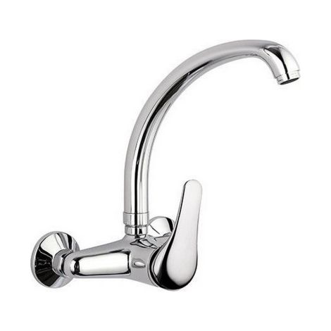 Mitigeur d'e'vier mural epic bec haut en laiton chrome' anticalcaire