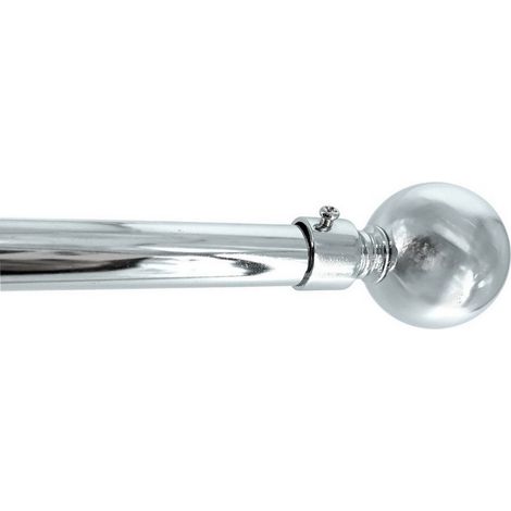 Utilia BASTONE PER TENDE GLOBO Estensibile cm. 71ÃƒÂƒÃ‚Â·122 col. Acciaio