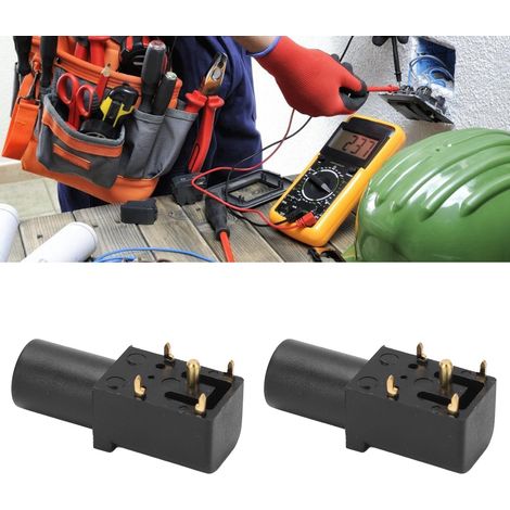 2 pièces Douilles Banane 4mm Soudées PCB Haute Conductivité Électrique pour Multimètres Tests de Tension Noir (1/5)