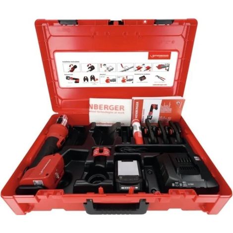ROTHENBERGER ROMAX NANO iJAWs Set, Pince à sertir hybride, U, 16-20-25mm, 2Ah, CAS - 1000005050 (1/4)