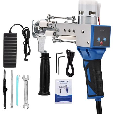 Pistola de tufting, máquina eléctrica para tejer alfombras, juego 2 en 1, pistola de tufting con pantalla digital (1/2)