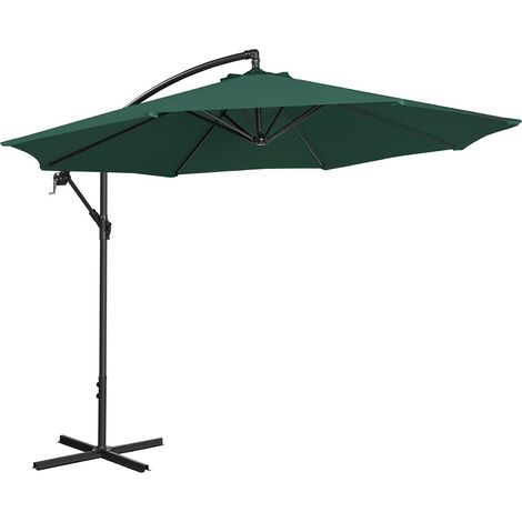 OMBRELLONE DA GIARDINO DECENTRATO VERDE 3X3 ORIENTABILE PARASOLE BEIGE ESTERNO BAR (1/3)