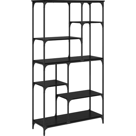 Maison Exclusive - Bücherregal Schwarz Eichen-Optik 99 x 35,5 x 1