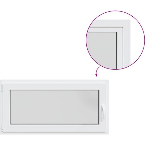 Kellerfenster Innenseite Farbe Weiß RISOR 50 x 55 cm vidaXL