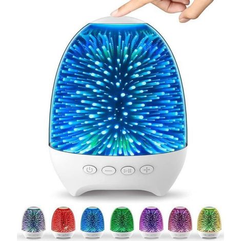 Leytn Enceinte Bluetooth Lumineuse Portable Haut-Parleur Bluetooth sans Fil avec Lampe de nuit LED colorée Commande Tactile (1/4)