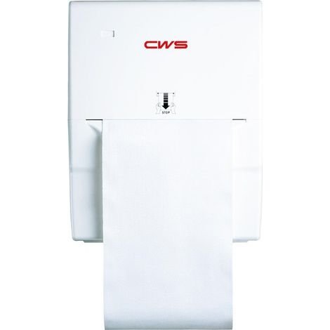 Dispensador de toallas de algodón HeavyDuty 102-er, con cerradura de cilindro blanco CWS