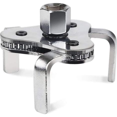 Adjustable oil filter wrench 2-1/2 to 4.5 inches – 3 jaws – Carbon steel – Rust and corrosion resistant (1/5)