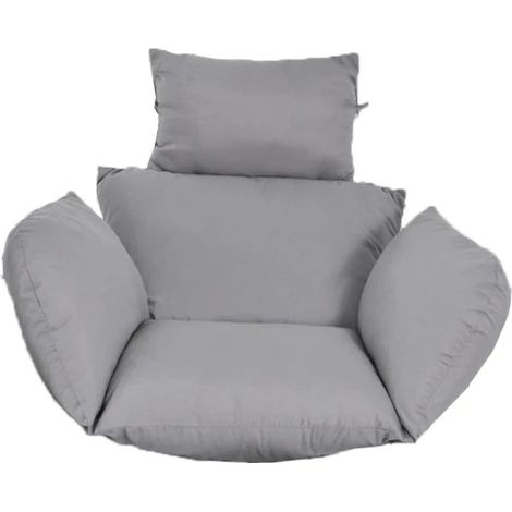 Coussin pour Fauteuil Suspendu Œuf, Housse de Siège Extérieur Jardin Maison, Gris, Décoration Confortable (1/4)