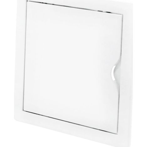 Quadratische weiße Einbauregisterabdeckung aus ABS mit Push-Pull-Öffnungsmechanismus geeignet für Gipskarton 16,5x16,5cm EDM