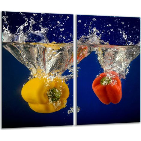 Tagliere in vetro 2x 30x52 peperoni (1/5)