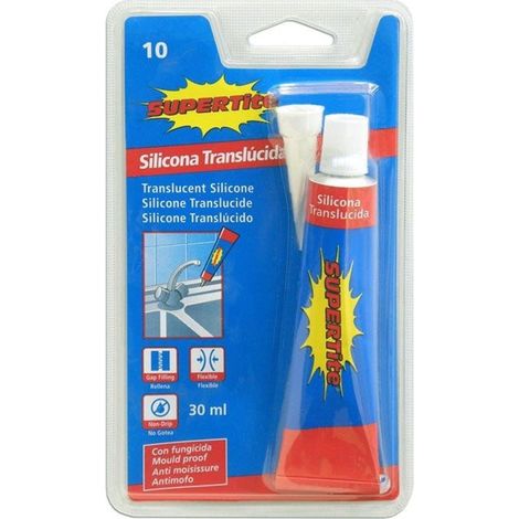 Trade Shop - Set 12 Tubetti Silicone Translucido 30ml With Beccuccucculations -
