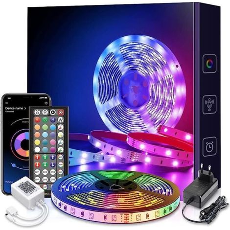 Bande LED - - 15m - Multicolore - Télécommande - Intérieur (1/5)