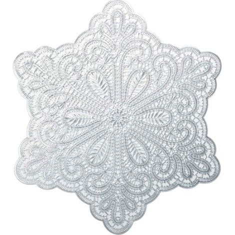 Dessous d'Assiette Étoile en Plastique Argenté pour Décoration de Table 38 cm - PANGIVO (1/2)