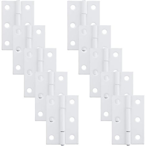 Charnières de meuble en fer et bois, 5,1 cm x 3,4 cm, lot de 10 (1/5)