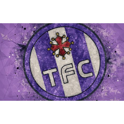 Papier peint panoramique Foot / Football - TFC - Toulouse Football Club - 130 cm x 81 cm (1/2)