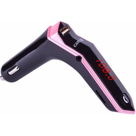 Car Bluetooth MP3 Player, Hands-free Calling Music Player, Car FM Transmitter, Bluetooth Car Charger - Rose Gold (1/3)