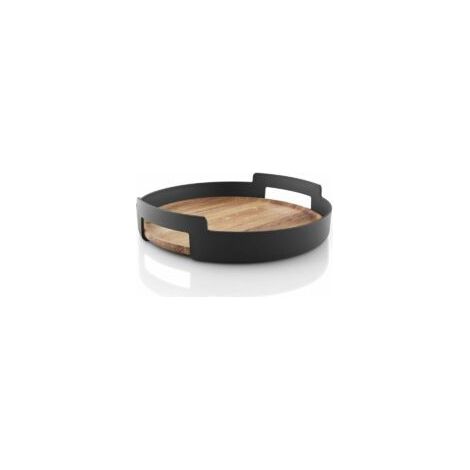 Serviertablett für die Küche, schlichtes und zeitloses Design, schwarz (1/5)