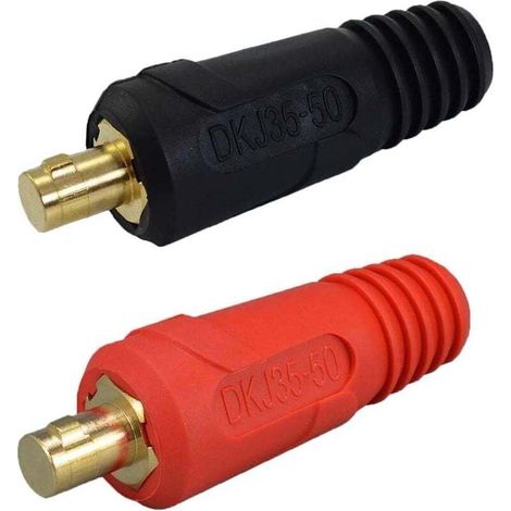 TIG câble de soudage panneau connecteur prise DKJ25-35-50-70Amp Dinse raccord rapide 2 pièces (1/4)