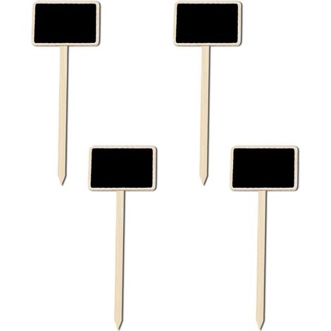 30 étiquettes pour plantes, légumes et plantations mini étiquettes en bois effet tableau noir avec stylo effaçable blanc pour plantes de jardin (1/5)