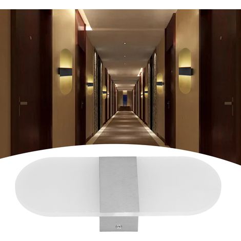 Applique murale LED en acrylique en forme de touches de piano, éclairage supérieur et inférieur, style épuré en aluminium, idéale pour la chambre, le salon, la salle à manger, un bureau d'hôtel ou un (1/5)