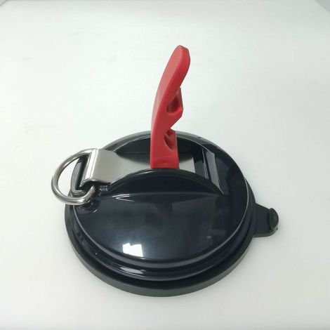Lot de 4 ventouses de voiture avec 8 crochets de fixation en S, multi-fonction ventouses, outil d'ancrage pour voiture, bâches de bagages, tendeurs de voitur(plaque noire + boucle rouge) (1/5)