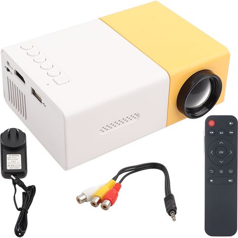 Projecteur LED Portable Mini Cinéma Maison HD 1080P HDMI VGA Lecteur Multimédia avec Prise AU 110‑240V (1/5)