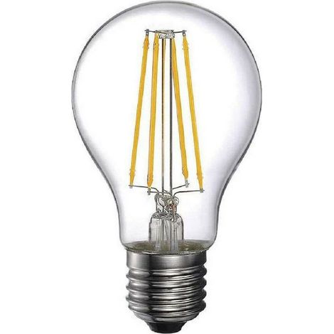 Lampadina LED E27 6W Rotonda A60 Equivalente a 47W - Bianco Caldo 3200K (1/4)