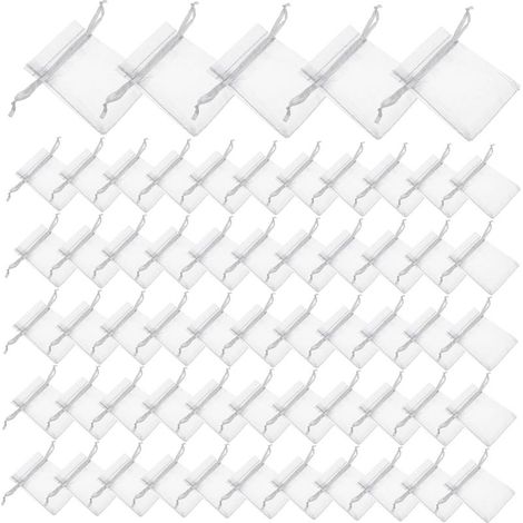 100pièces Sacs Cadeaux Organza avec Cordon De Serrage pour Bonbons Bijoux Emballage Petits Sacs à (1/5)