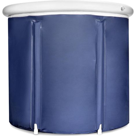 Baignoire pliable 75 x 75 cm, baignoire gonflable autoportante pour douche et adultes, cuve portable pour bain froid, sels et détente (1/5)