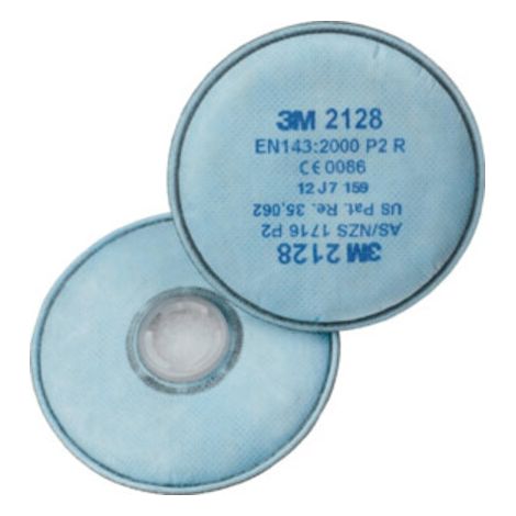 3M Rundpartikelfilter m.Aktivkohle P2R 2128 EN143 f.Art.Nr.370675/-680/-690 20 Stk