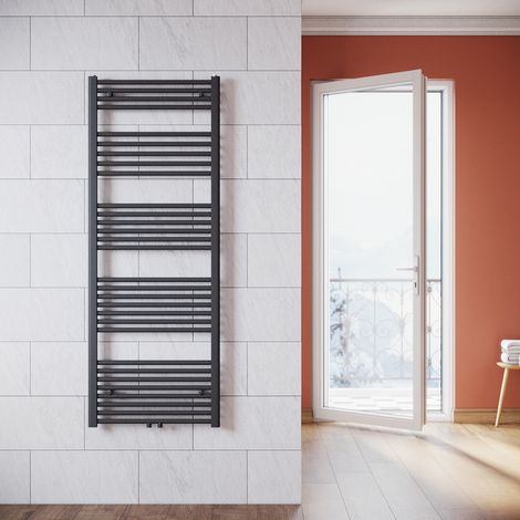 SONNI Heizkörper Bad 1600 x 600 mm Badheizkörper Mittelanschluss Handtuchtrockner Handtuchwärmer Anthrazit (1/5)