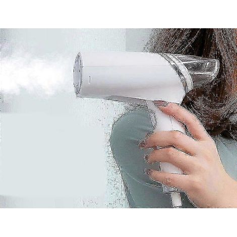 Mini fer à vapeur pour vêtements - fer de voyage portable avec support blanc (1/5)