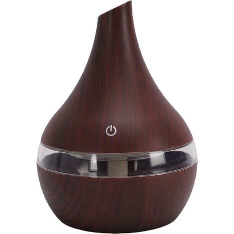 Mini humidificateur d'aromathérapie USB 300 ml, diffuseur d'huiles essentielles avec 7 lumières LED de couleur pour la maison et le bureau (1/5)