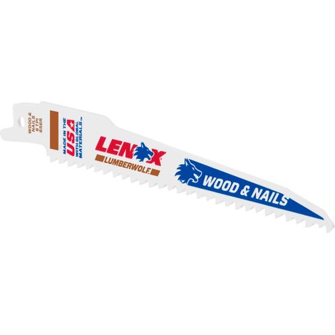 Lenox 152 x 19 x 1.3 mm Bi-Metal Sabre Saw Blades, 6 Teeth, 5-Pack in Blister Packaging (1/2)