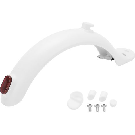 Hinterradkotflügel mit Haken und Rücklicht für Xiaomi Mijia M365 Elektroroller, Zubehör, Weiß.