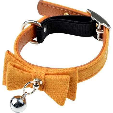 Collier pour Chat "Anti Etranglement" 27cm Moutarde (1/4)