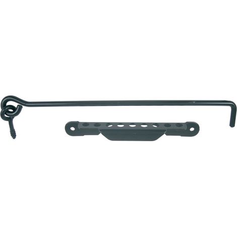 Crochet diamètre 8mm vis 500mm avec crémaillère cataphorèse noir - TORBEL - 9243504 (1/2)