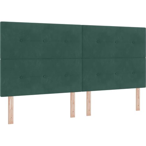 Maison Exclusive - Testiera LED con strisce LED Verde 200 cm Velluto (1/5)