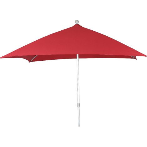 Parasol Base Aluminium/Polyester Rouge/Argent 245 x 195 cm (1/5)