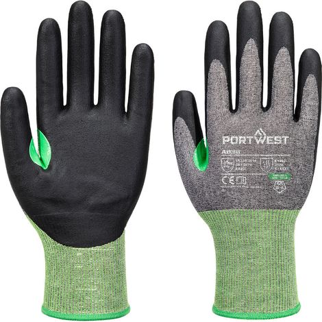 Guanto di protezione Ct C18 Micro Schiuma Nitrile - Taglia L - Grigio/nero - Portwest