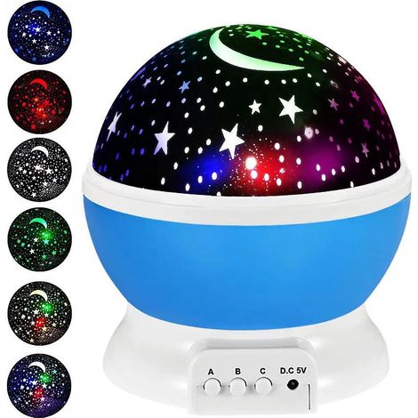 Veilleuse avec projecteur de ciel étoilé, couleurs réglables, minuterie, pour chambre à coucher, chambre d'enfant, décoration. (1/5)