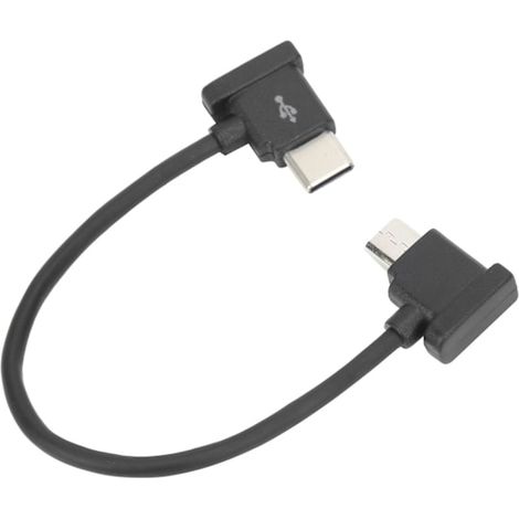 HOXILEELEO - Câble USB-C vers micro-USB pour DJI Mavic - 15 cm Noir (1/5)